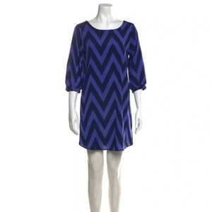Women’s Needle And Thread Striped Chevron Shift Dress Blue Large